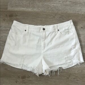 Aerie White Denim Short XL